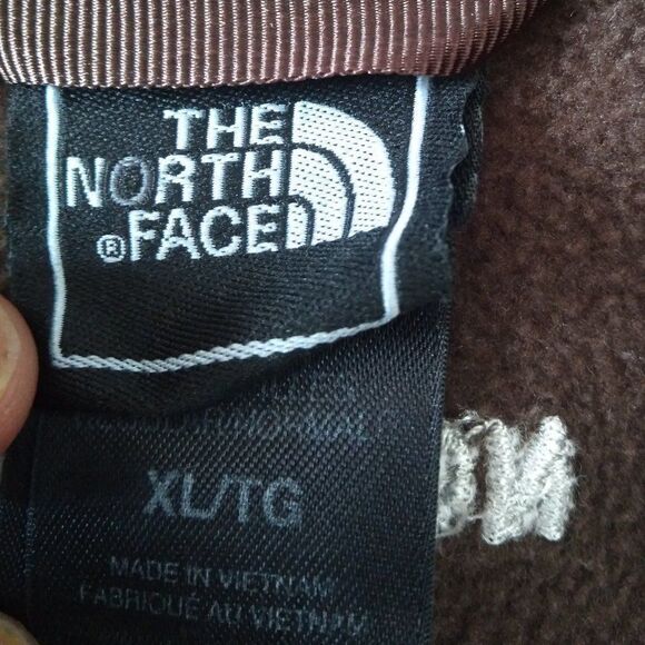 North Face Zipper Fleece Jacket Brown - Picture 6 of 8